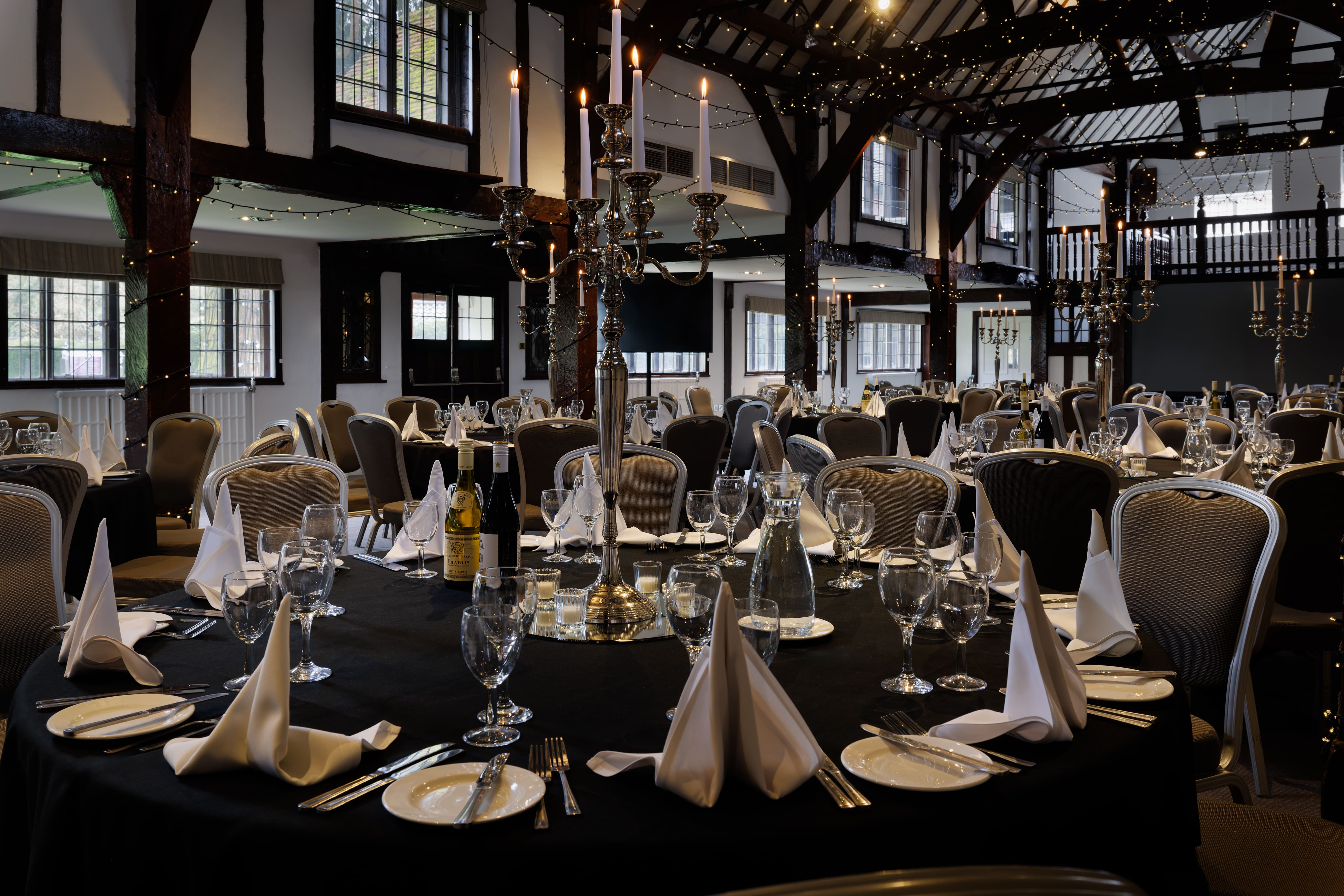 Barn Banquet Event Venue with Festive Theme