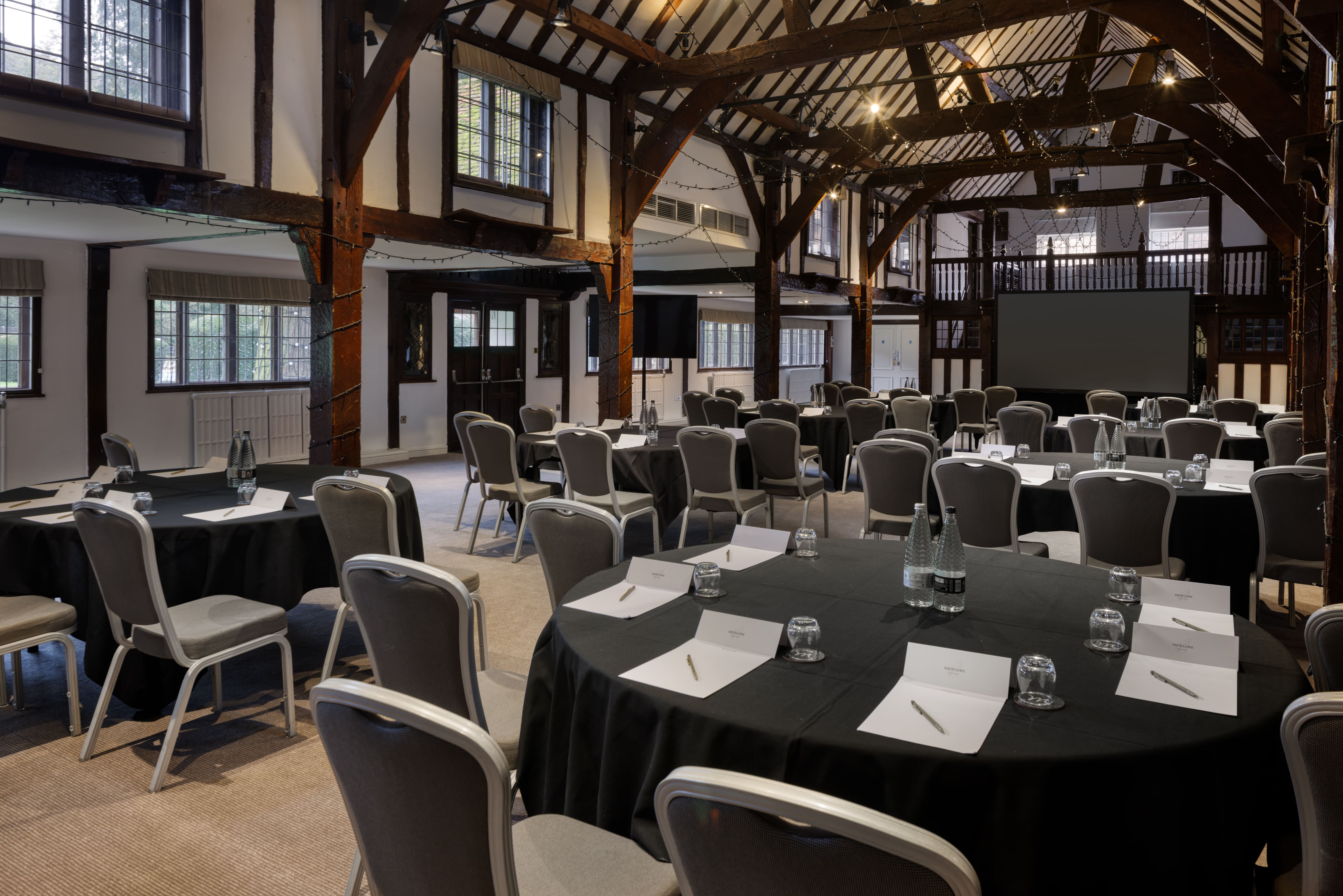 Barn Cabaret Seating with Stage Setup