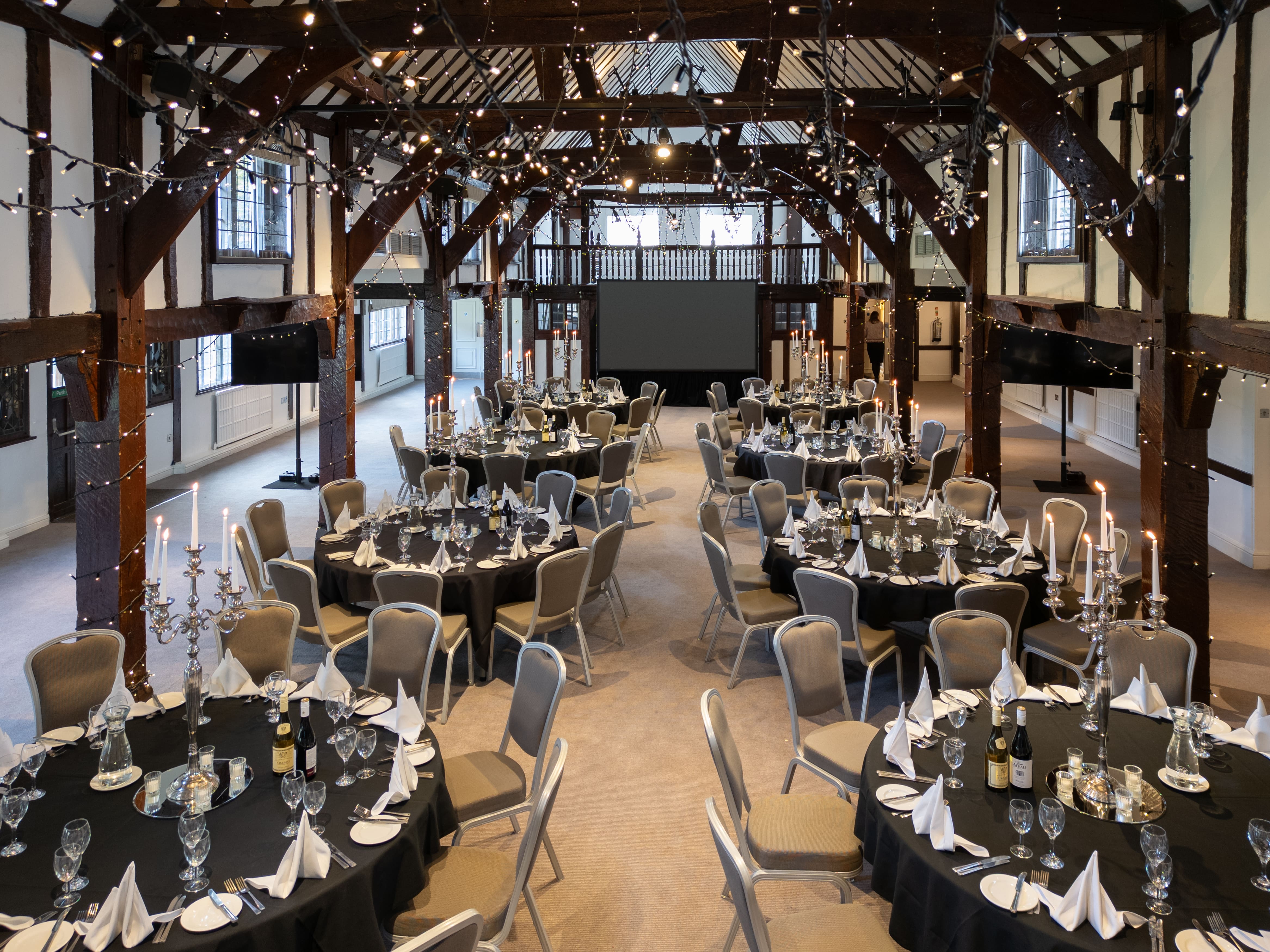Barn Dinner Setup for Private Event